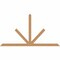 Ekena Millwork Saratoga Timber Gable Bracket, Western Red Cedar, 84"W x 45"H x 3 1/2"D x 3 1/2"F, 13/12 Pitch GBW084X45X0404SAR00SWR - alternate 1